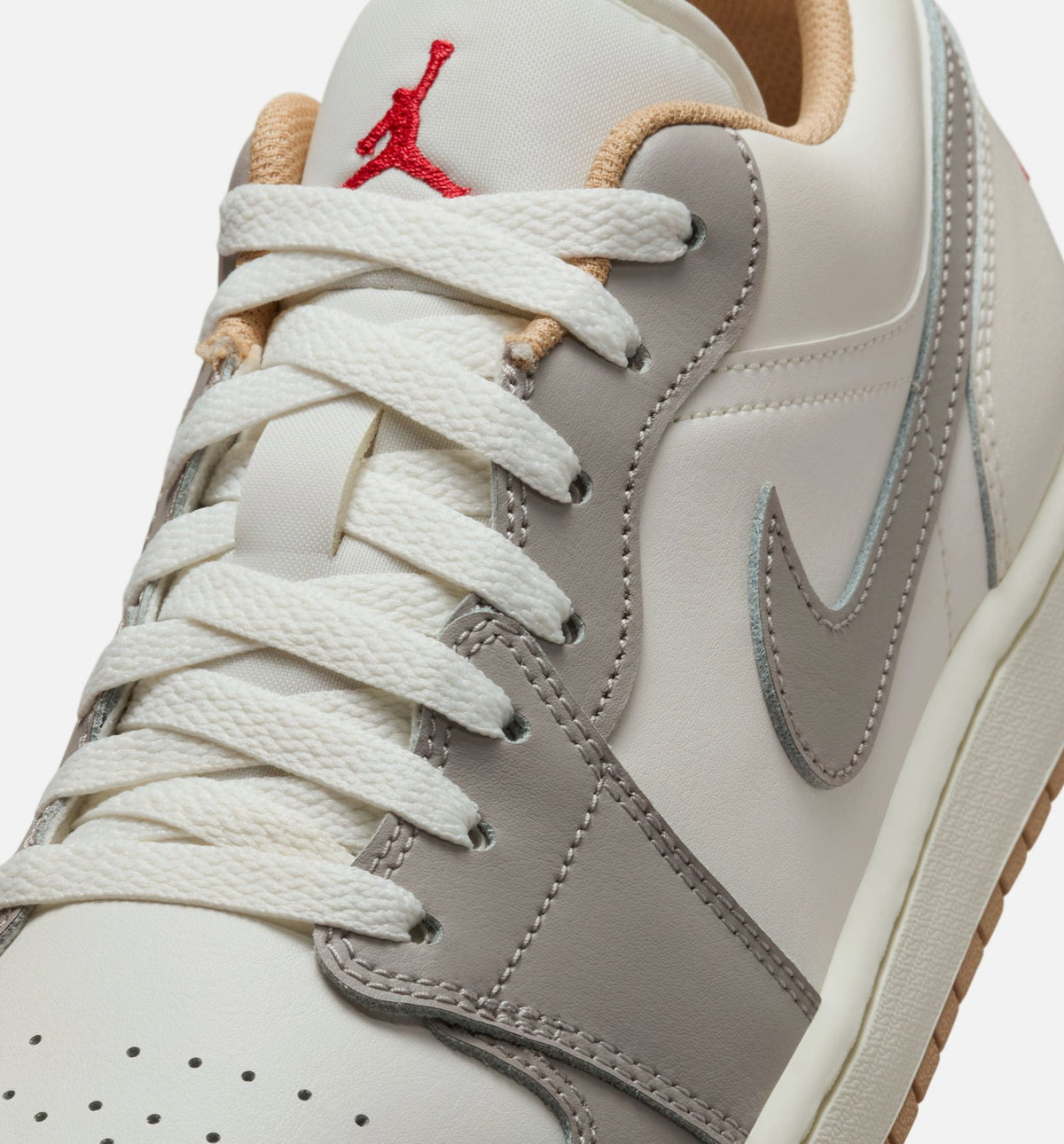 Air Jordan 1 Low Men's Lifestyle Shoes - Sail Fire Red