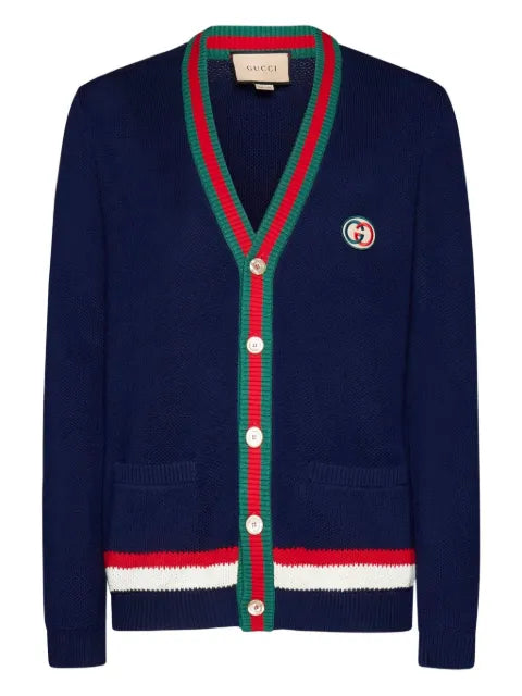 Gucci Web-stripe button-up cardigan