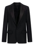 Roberto Cavalli satin-lapel single-button blazer