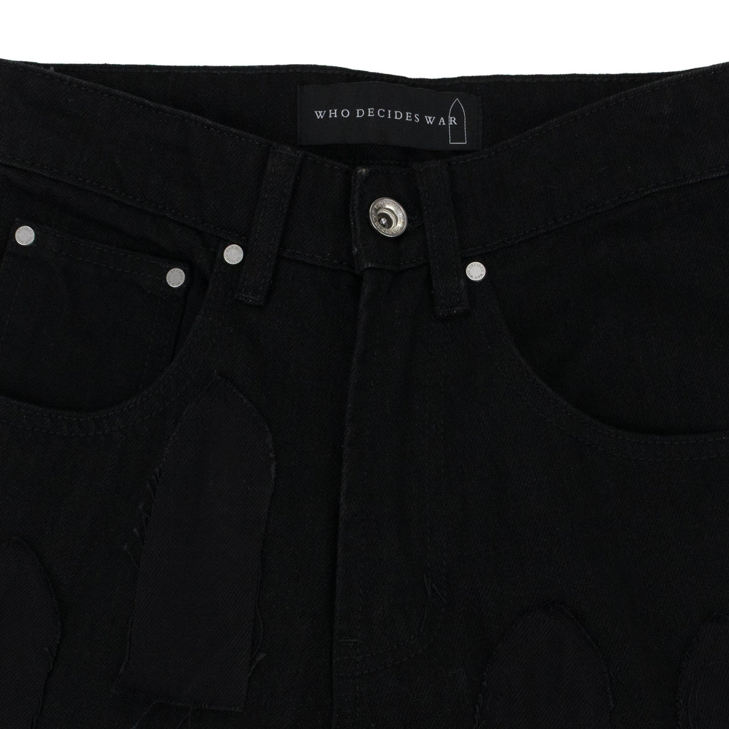 BLACK FLYAWAY STRAIGHT-FIT JEANS