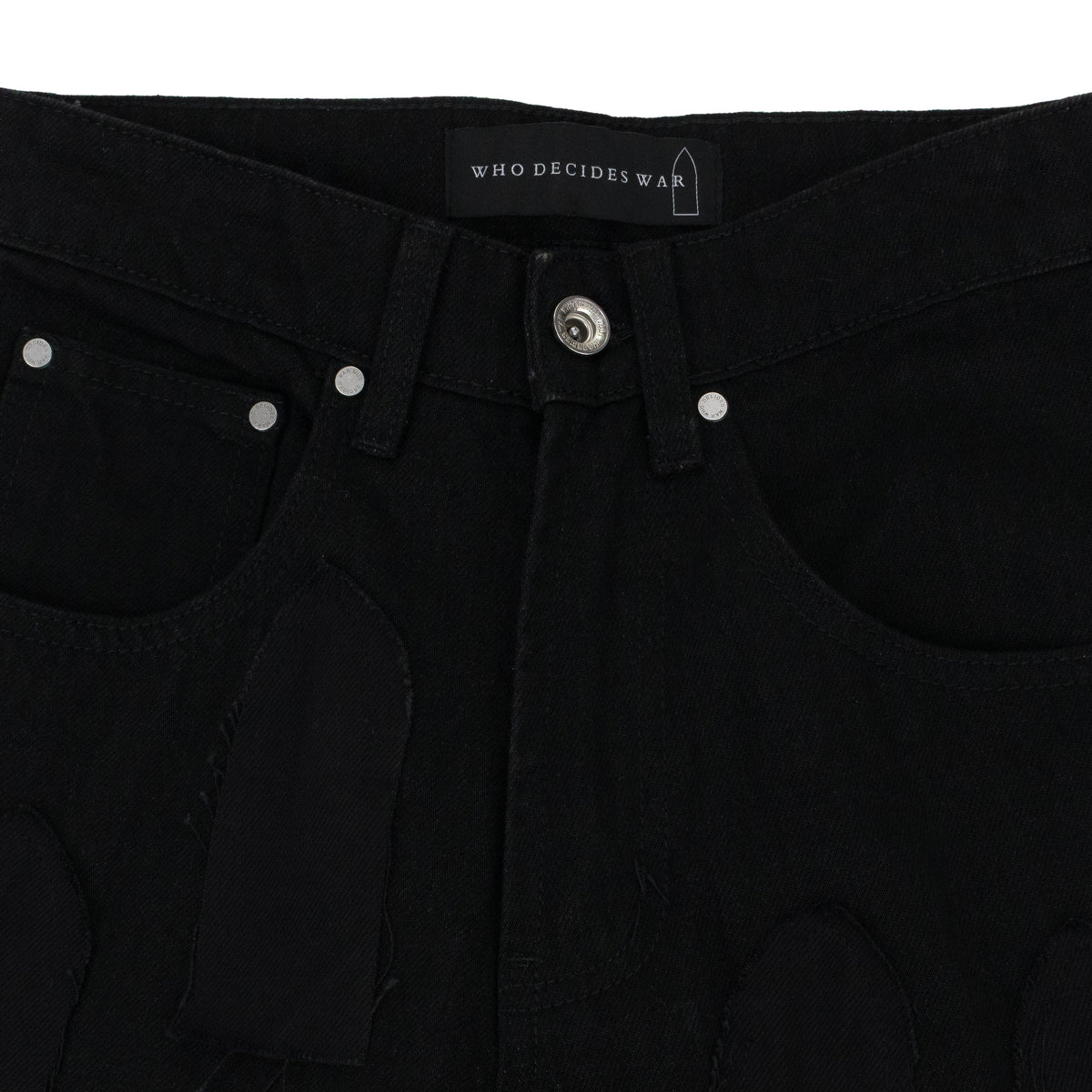 BLACK FLYAWAY STRAIGHT-FIT JEANS