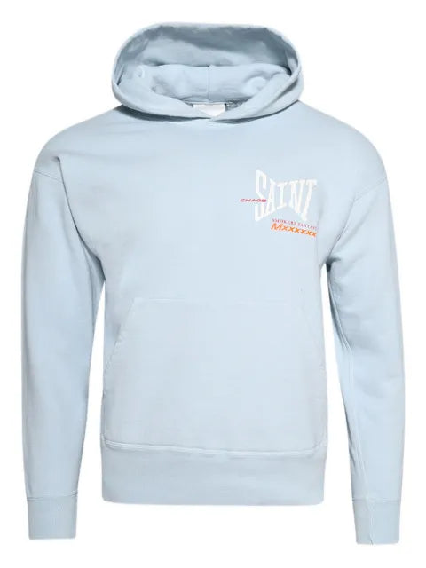 SAINT MXXXXXX logo-print hoodie