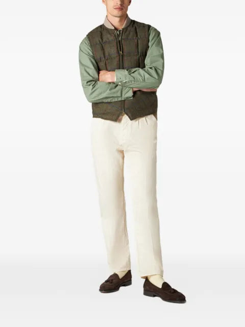 Fortela checked zip gilet