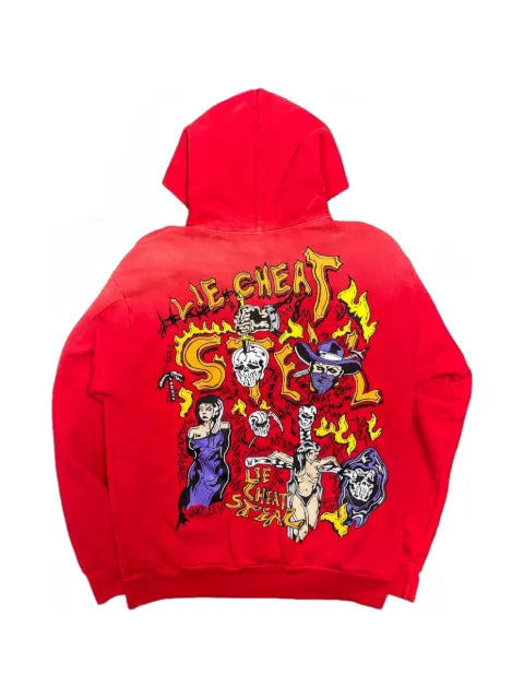 Warren Lotas Lie Cheat Steal graphic-print hoodie