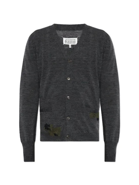Maison Margiela distressed-effect V-neck cardigan
