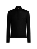 ETRO wool and silk sweater with zip and pegaso embroidery