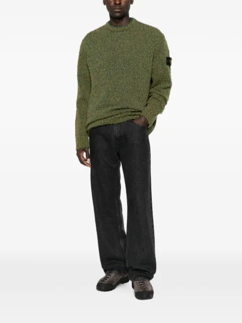 Stone Island 5100031 speckled wool nylon sweater