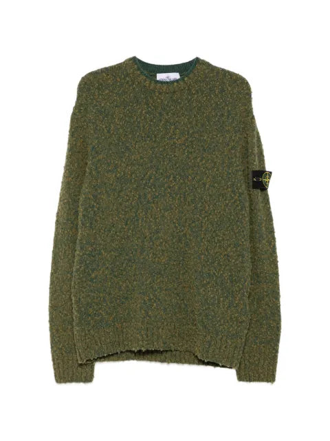 Stone Island 5100031 speckled wool nylon sweater