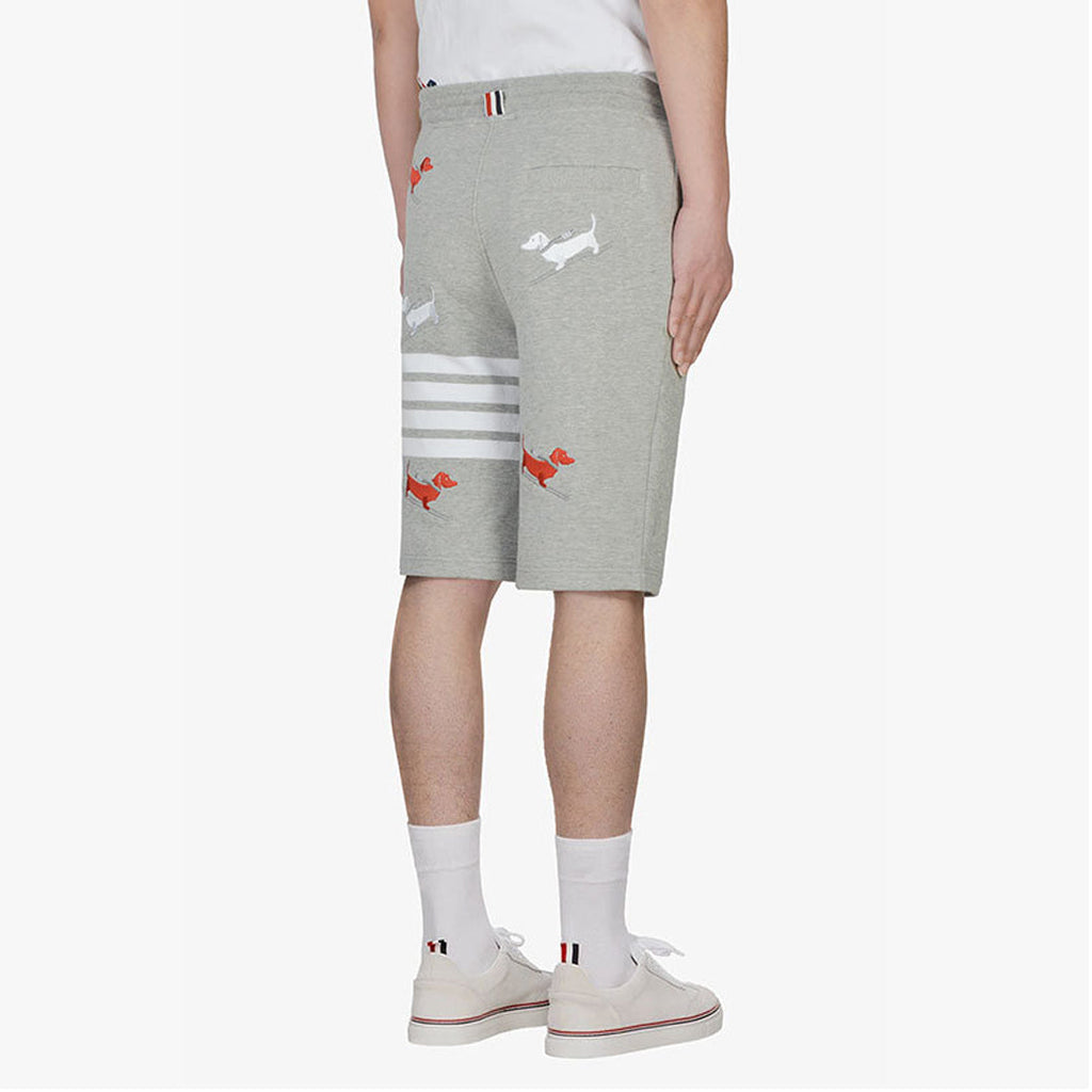 Thom Browne Style Unisex Casual Sweatpants with Signature Four-Bar Detail