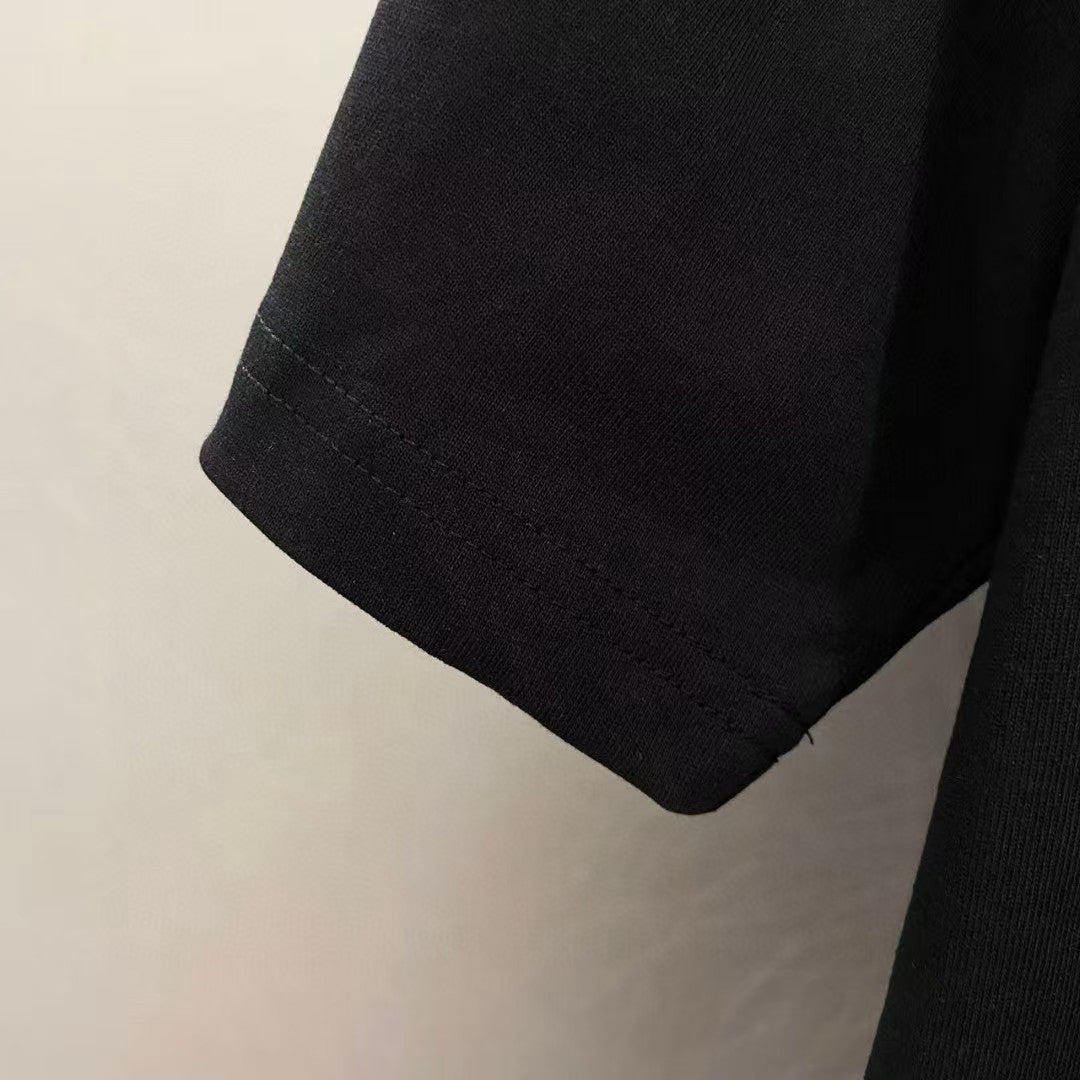 Amiri Interlocking Monogram Chest Graphic Crew‑Neck Short‑Sleeve T‑Shirt