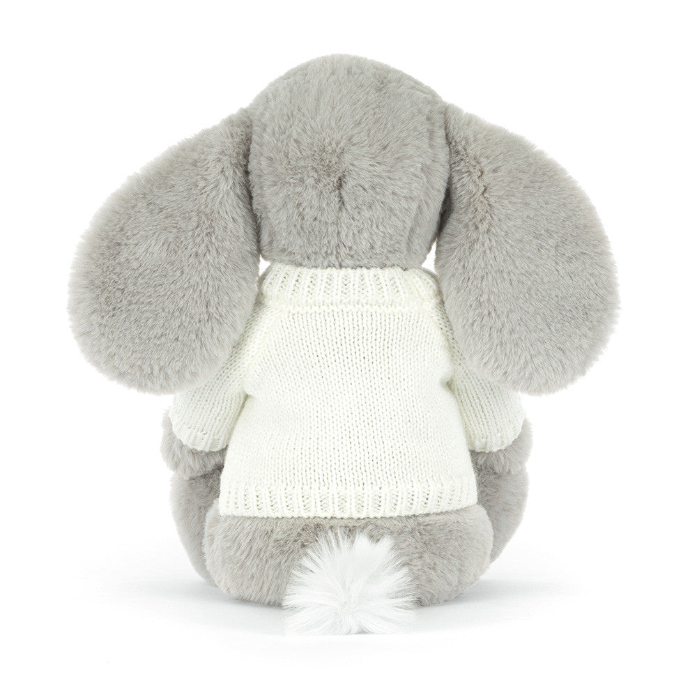 Bashful Luxe Elephant Thuddeus with Personalized Cream Jumper