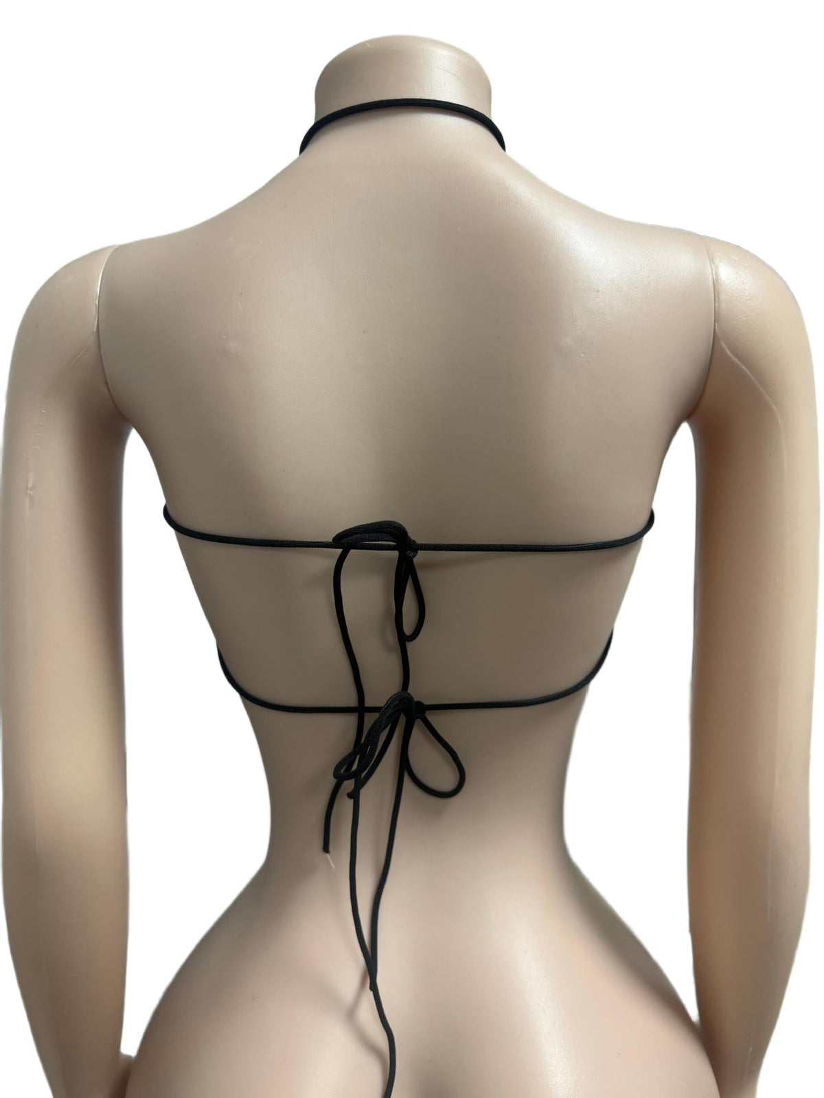 Y2K Cross Graphic Halter Tie-Back Cutout Crop Top Women