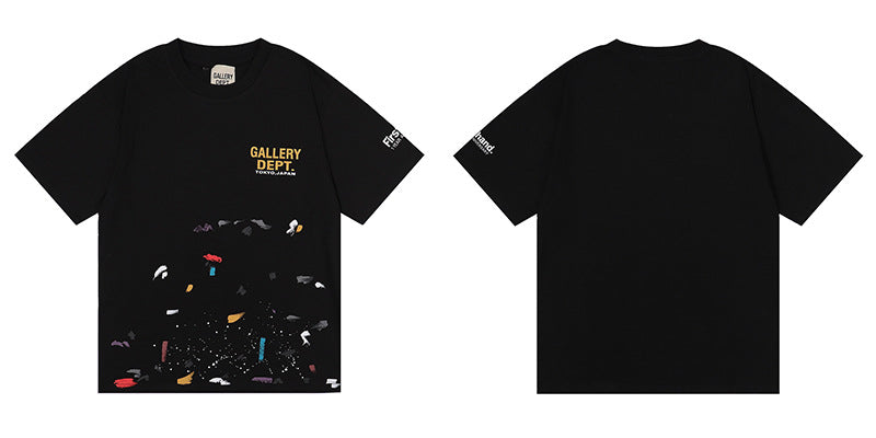 Gallery Dept Tie Dye Washed Graffiti Print Crew Neck T‑Shirt Unisex