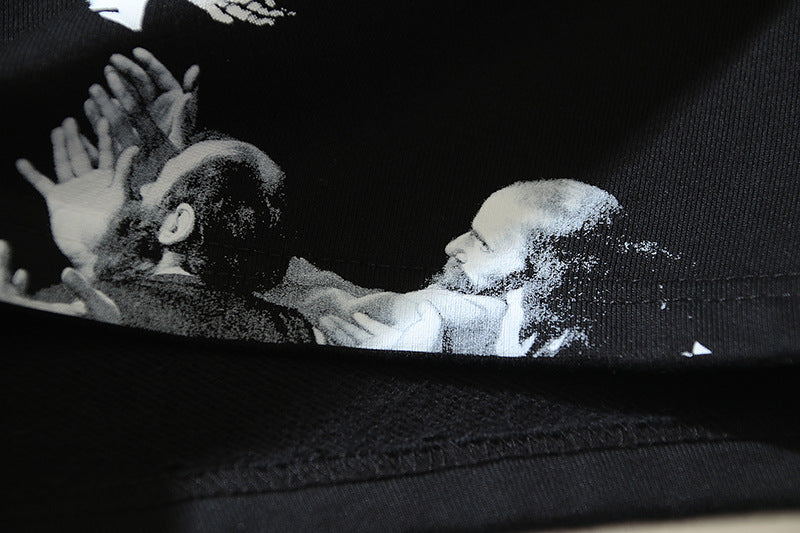 Off-White Virgin Mary Graphic Relaxed-Fit Casual Shorts Unisex