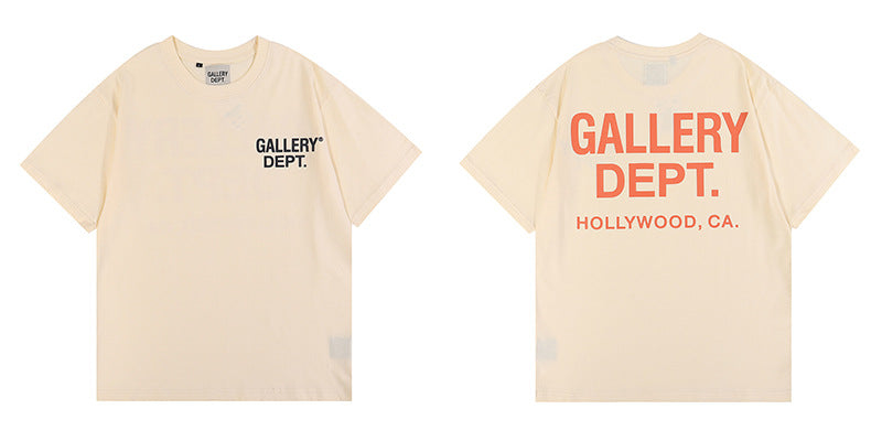 Gallery Dept Tie Dye Washed Graffiti Print Crew Neck T‑Shirt Unisex