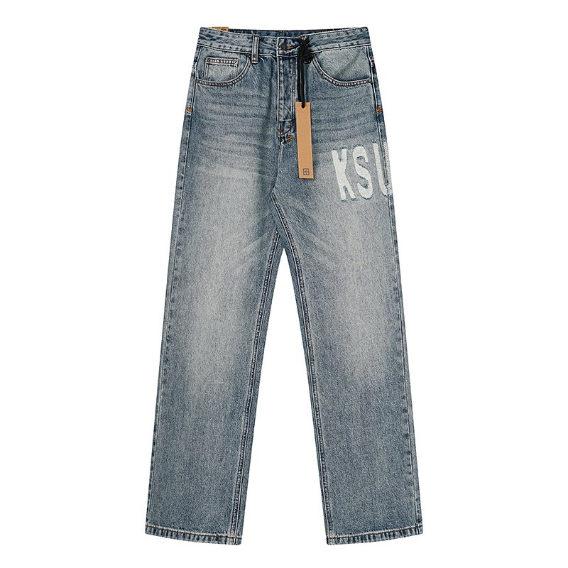 Ksubi Light Blue Straight-Leg Jeans