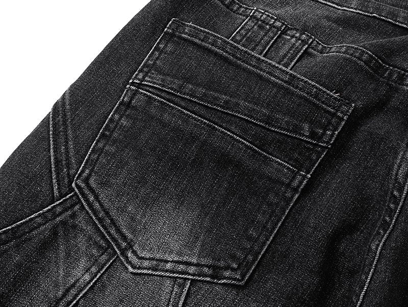 Purple Brand Black Washed Flare Jeans