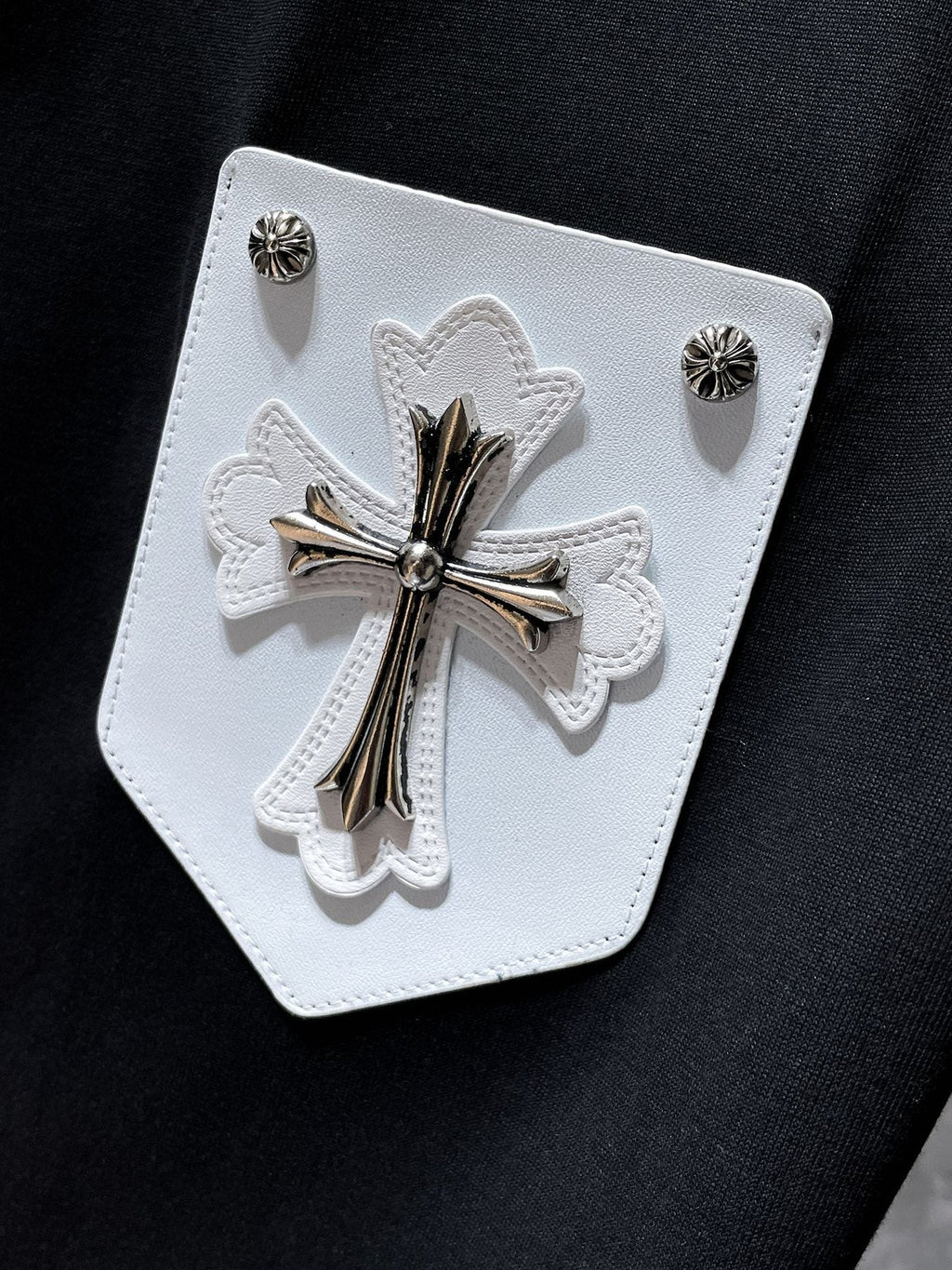 Chrome Hearts Cross Applique Short-Sleeve T-Shirt