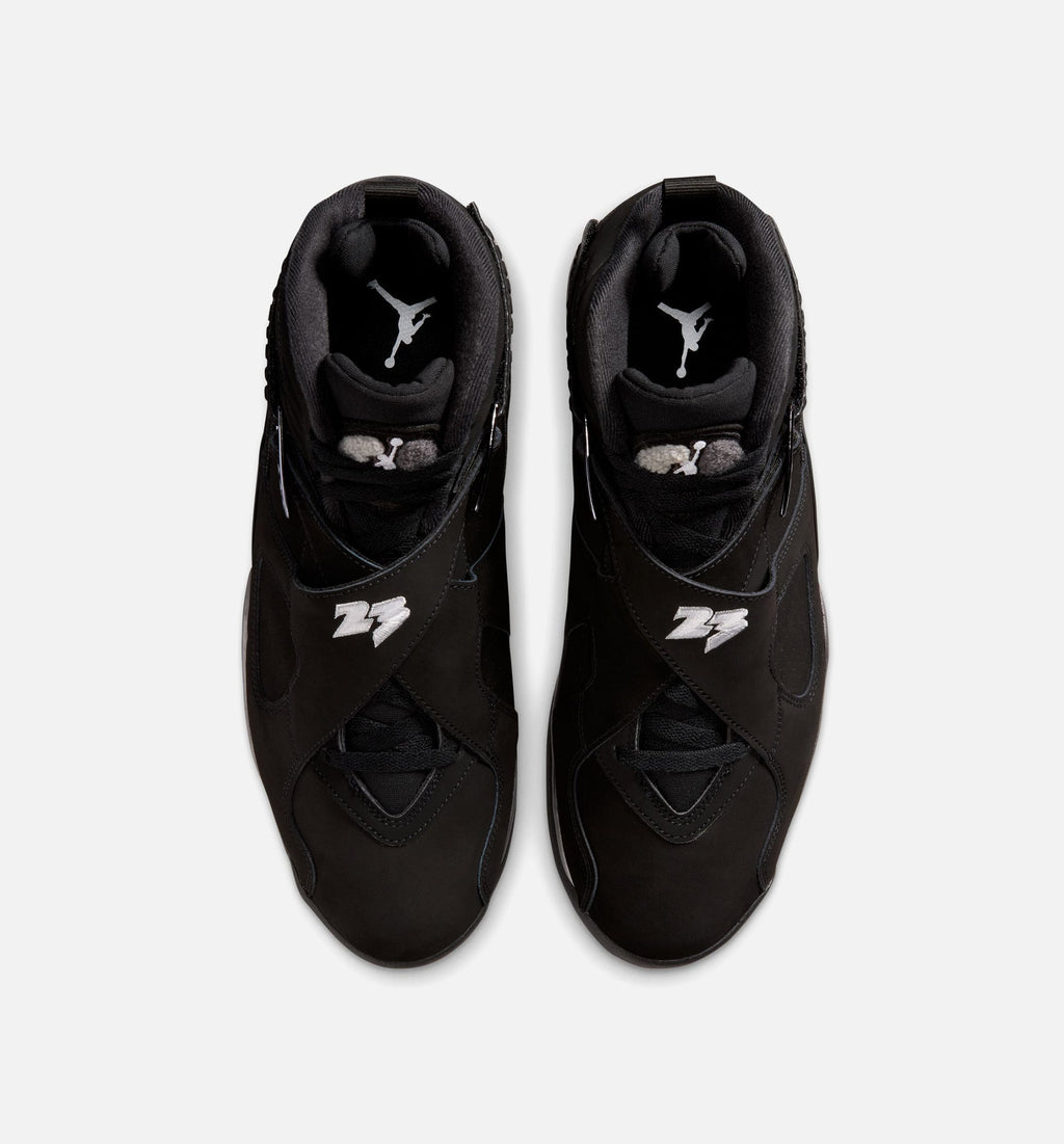 Air Jordan 8 Retro Chrome Black and Light Graphite Men's Lifestyle Shoe – Black/White/Light Graphite