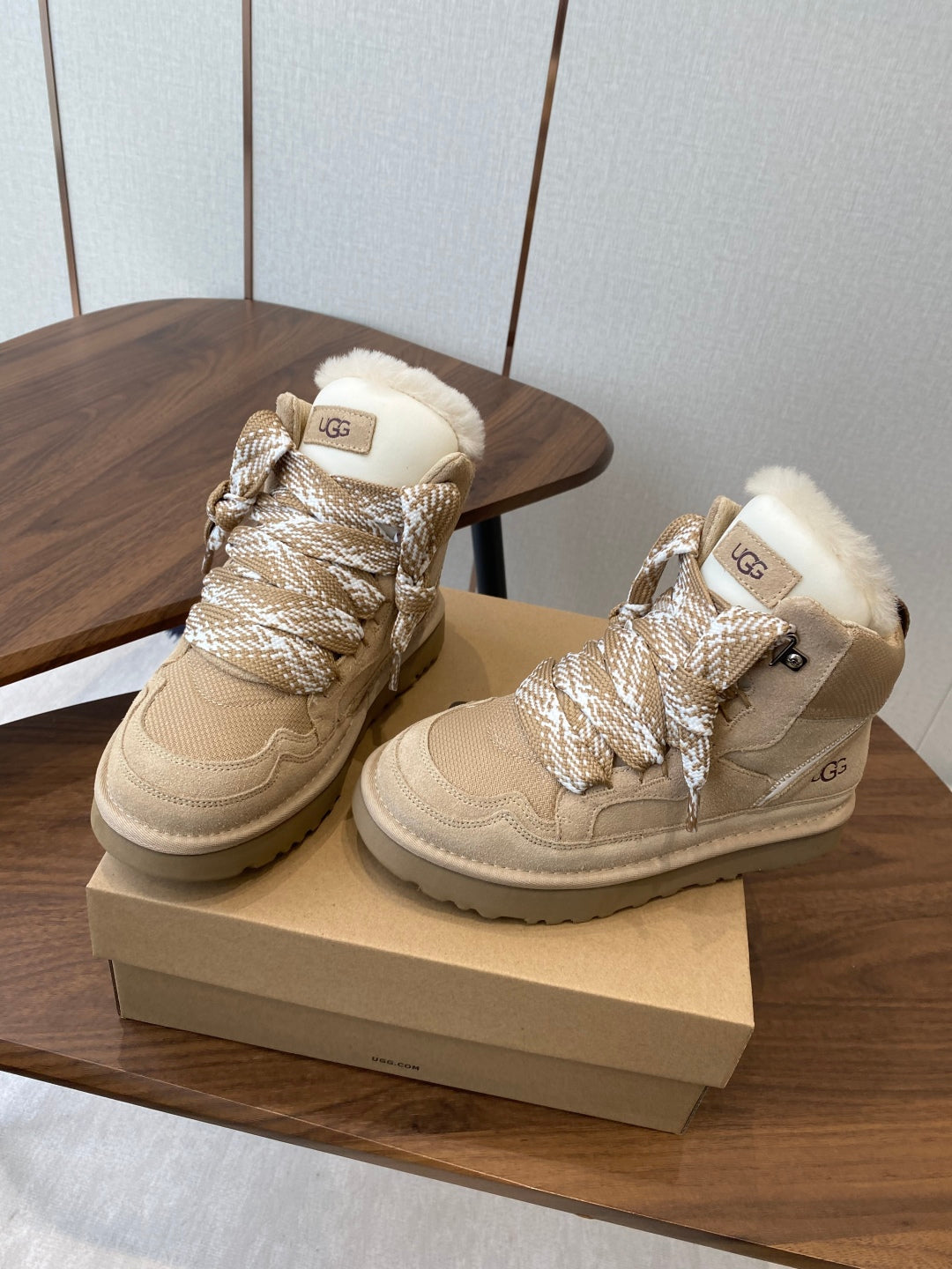 UGG Knitted Shearling Snow Boots