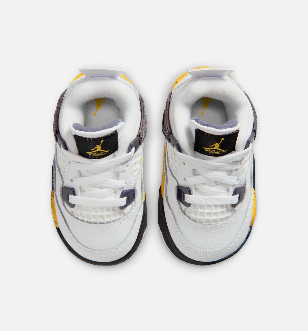 Air Jordan 4 Retro Rare Air Tour Yellow – Infant/Toddler Lifestyle Shoe in White/Dark Blue Grey/Black/Tour Yellow