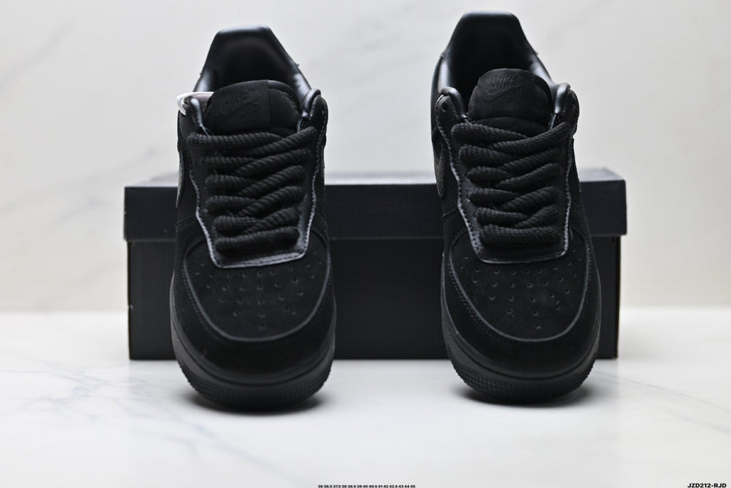 Nike Air Force 1 Low Triple Black Unisex Sneakers Style 15