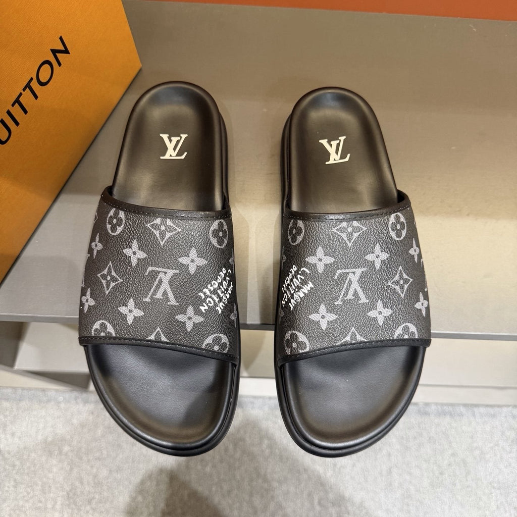 Louis Vuitton Monogram Slide Sandals - Low-Profile Sole