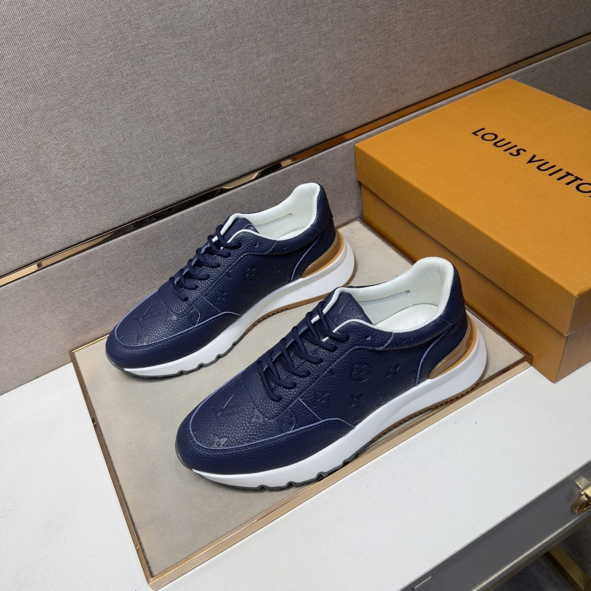 Louis Vuitton Men's Textured Low-Top Sneakers
