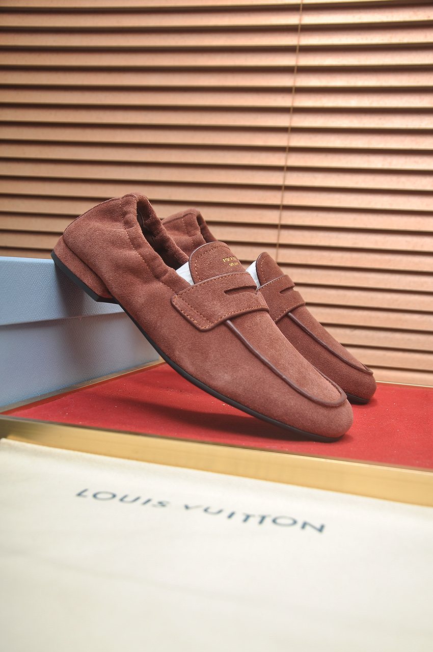 Prada Strap-Detail Slip-On Loafers