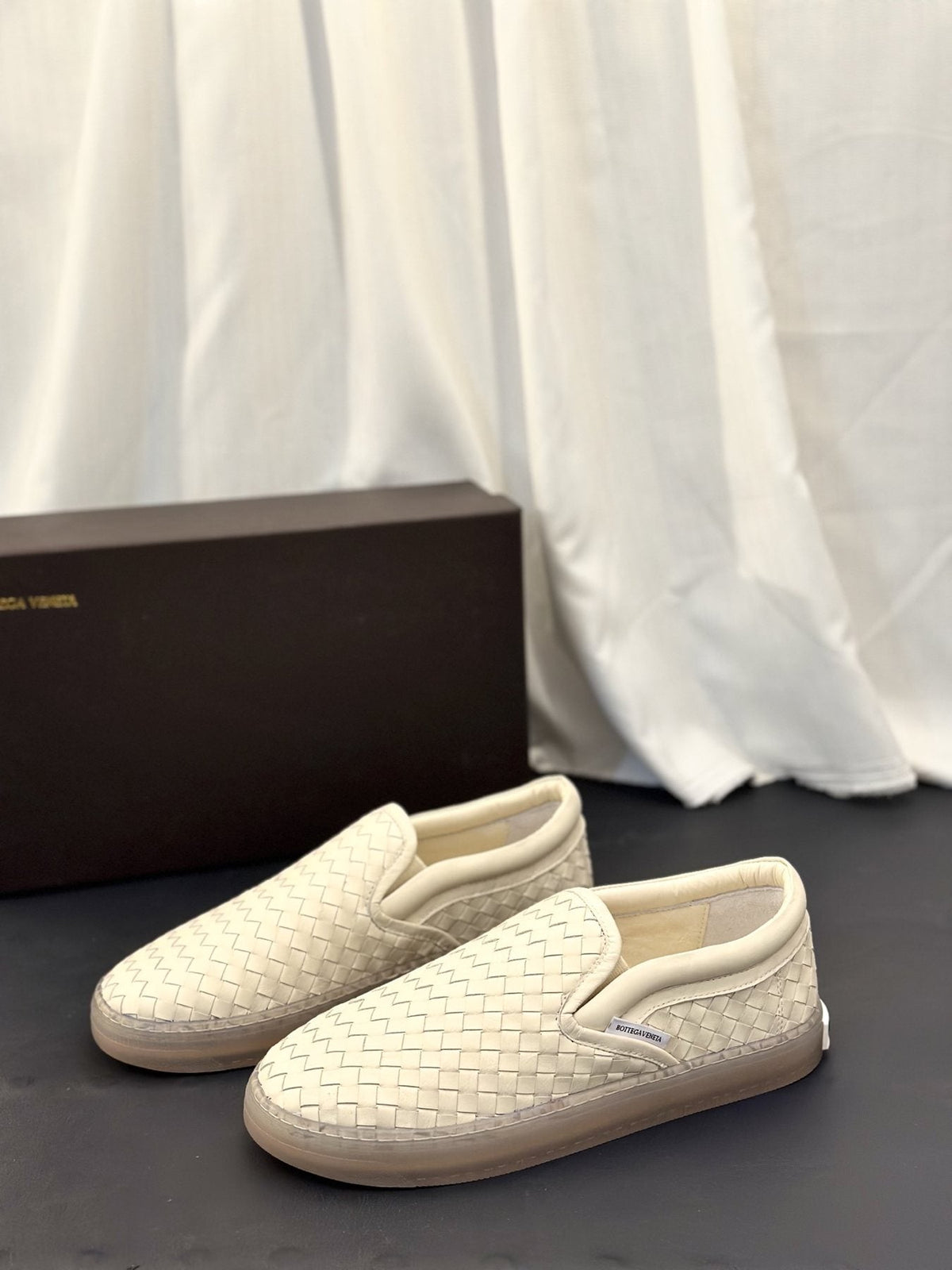 Bottega Veneta Woven Slip-On Sneakers