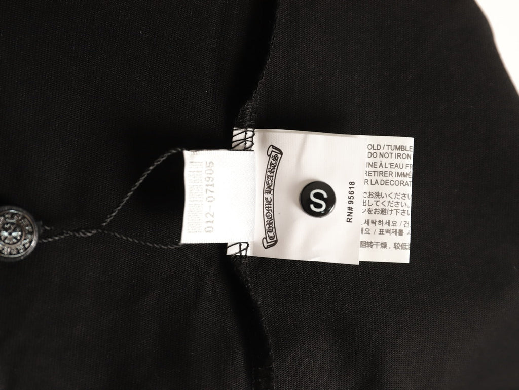 Chrome Hearts Floral Cross Gothic Print Long-Sleeve T-Shirt - Black